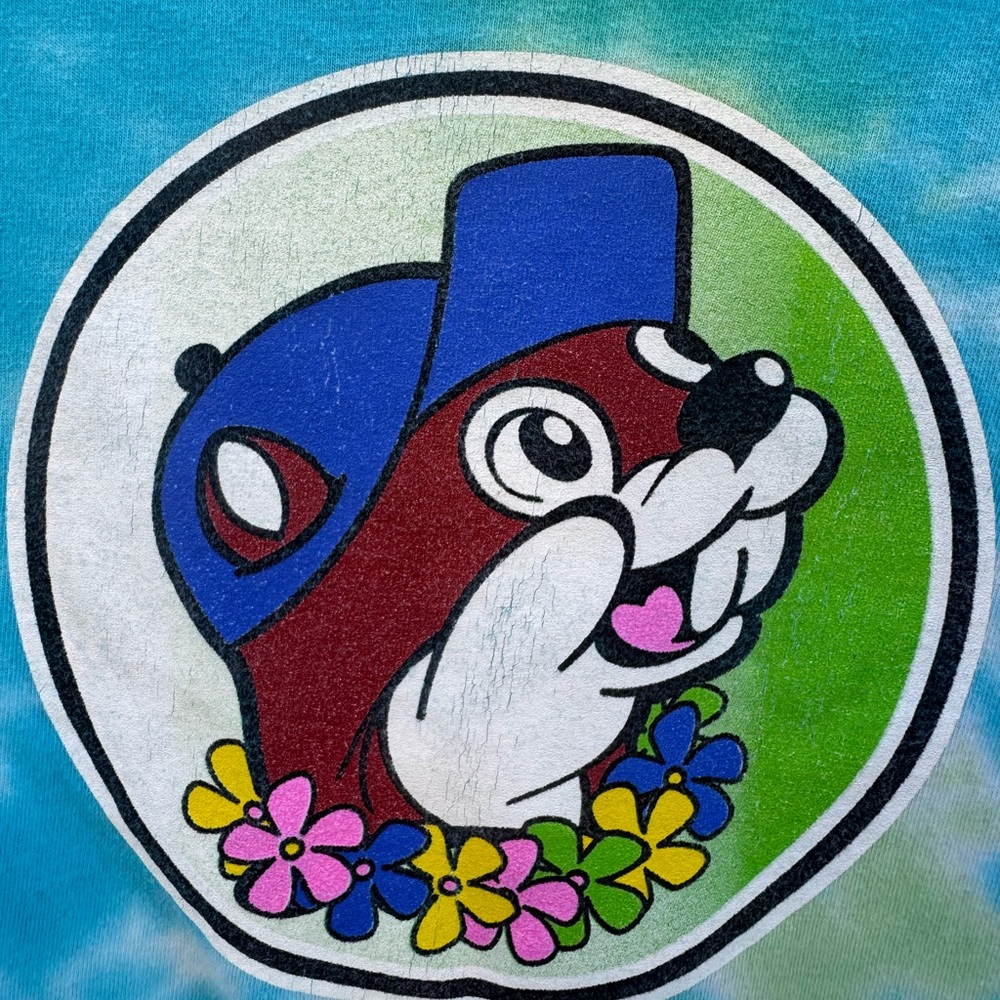 Buc-ees Colorful “ Lei’d Back” Tie Dyed T-Shirt L